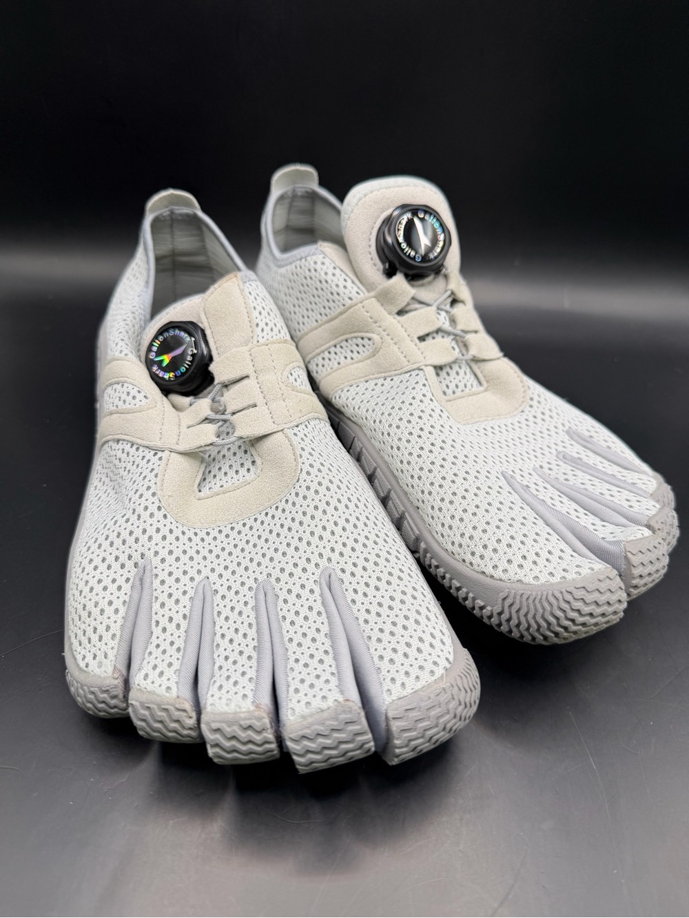 Gallon Shark- Men's Gray Fitted Shoes - Breathable‎ Swim Slip-On, Size:43
